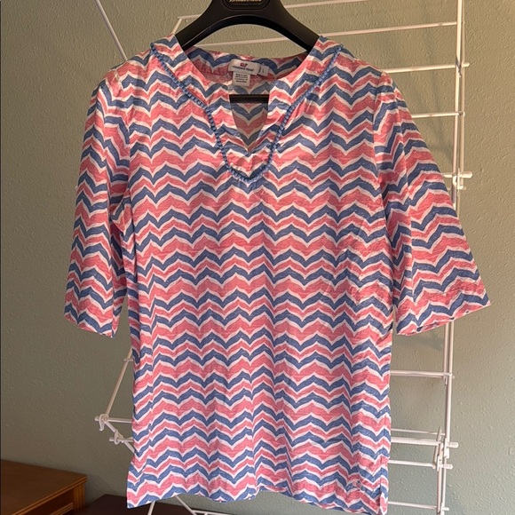 Chevron whale Vinyard Vines size L Girls tunic coverup (B17) - Picture 1 of 6